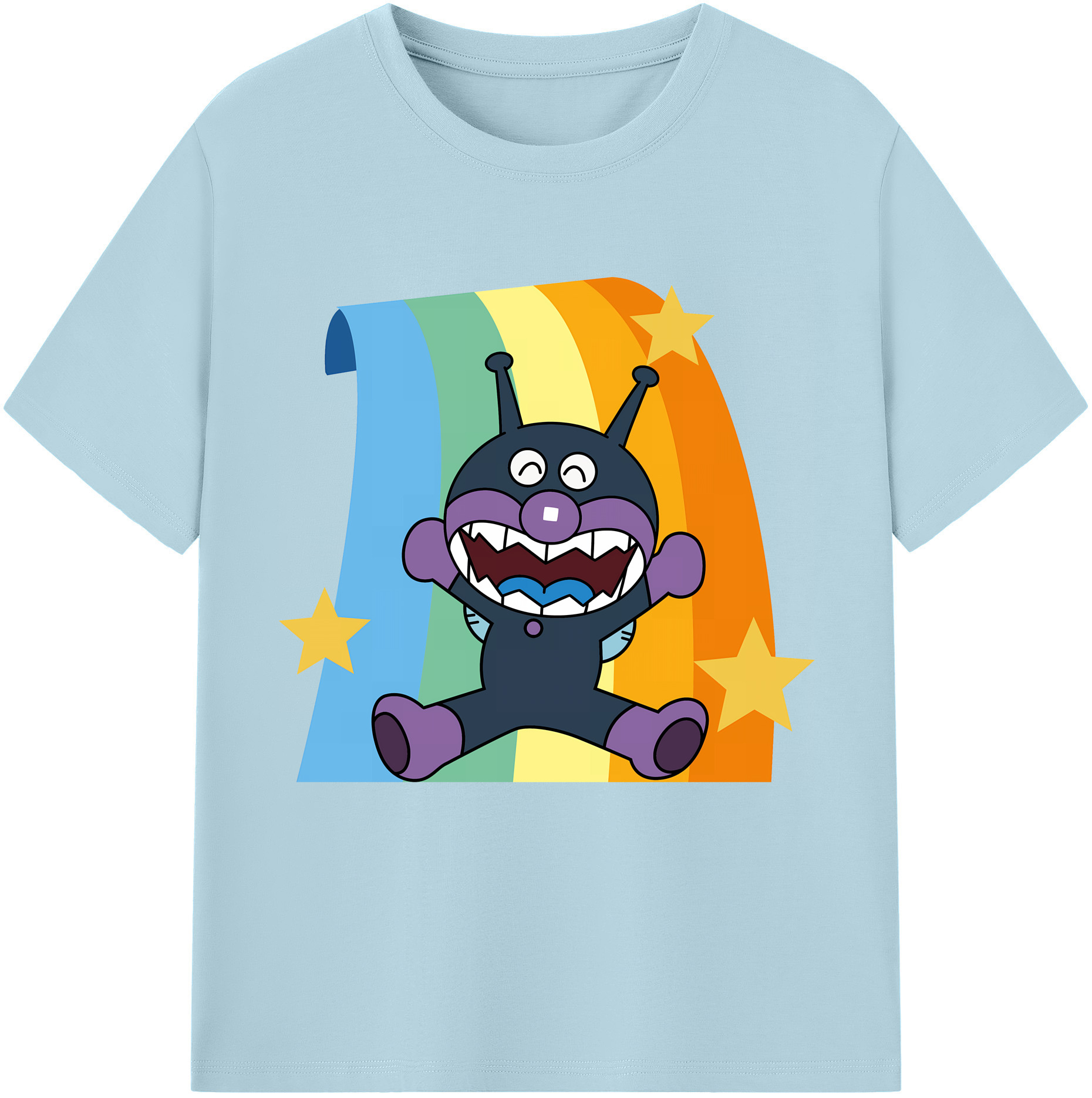 （画像用） アンパンマン Anpanman 綿100％半袖Tシャツ（フロントプリント）